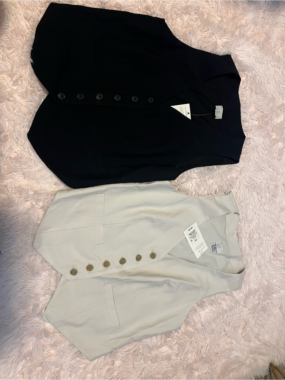 A New Day Button-Front Vests - Set of 2